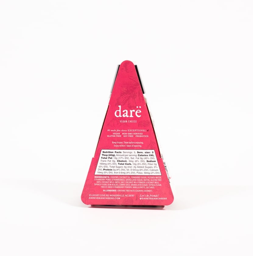 vegan strawberry shortcake cheesecake slice nutrition details