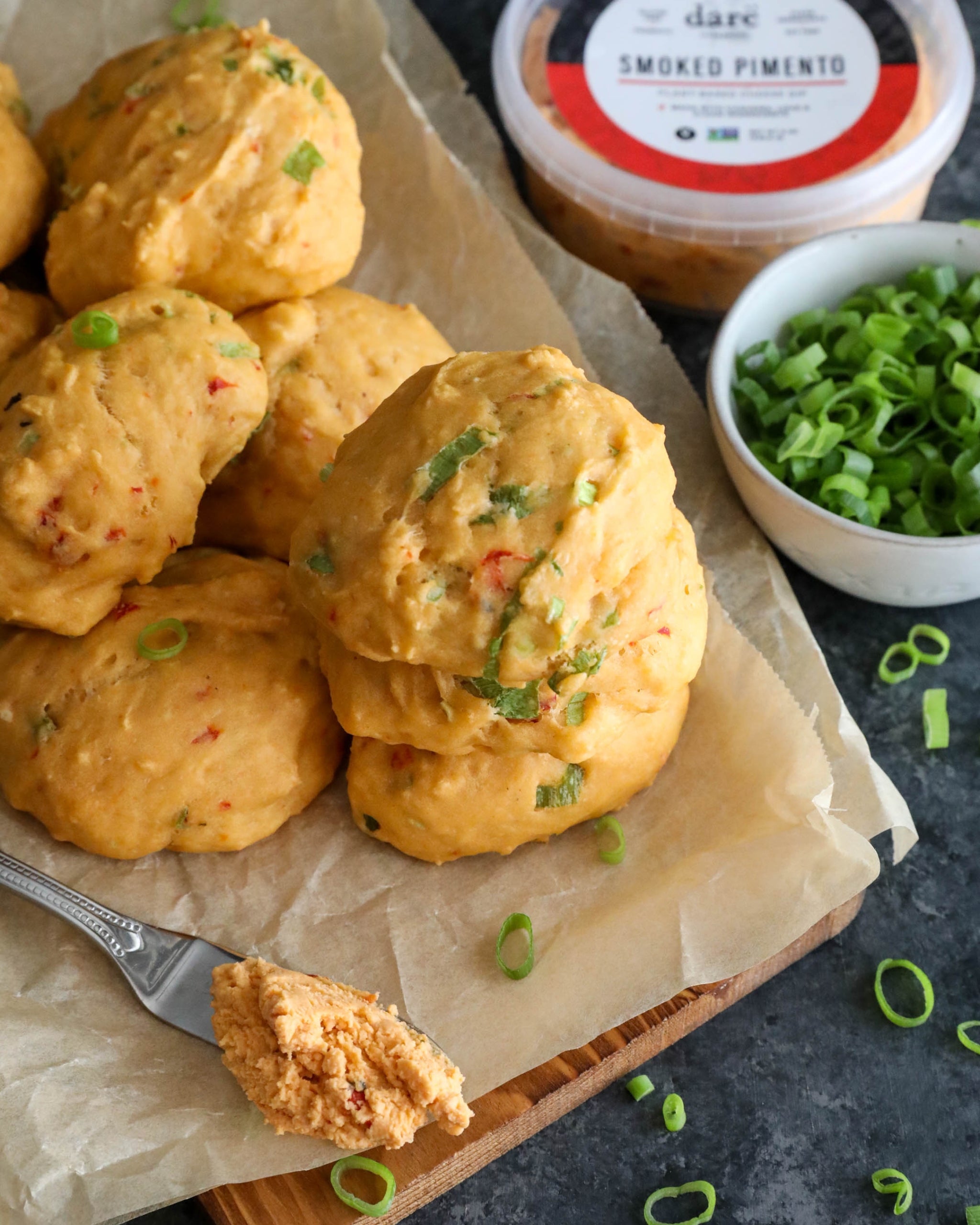 Pimento Cheese Scallion Biscuits