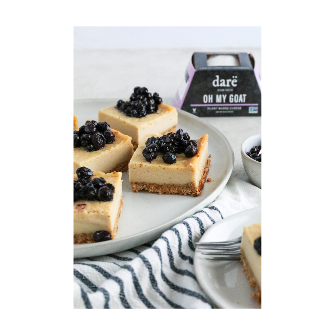 Vegan Goat Cheese Cheesecake Bars
