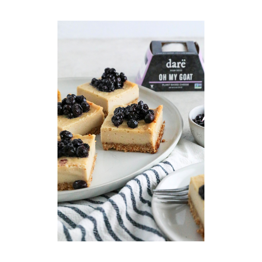 Vegan Goat Cheese Cheesecake Bars