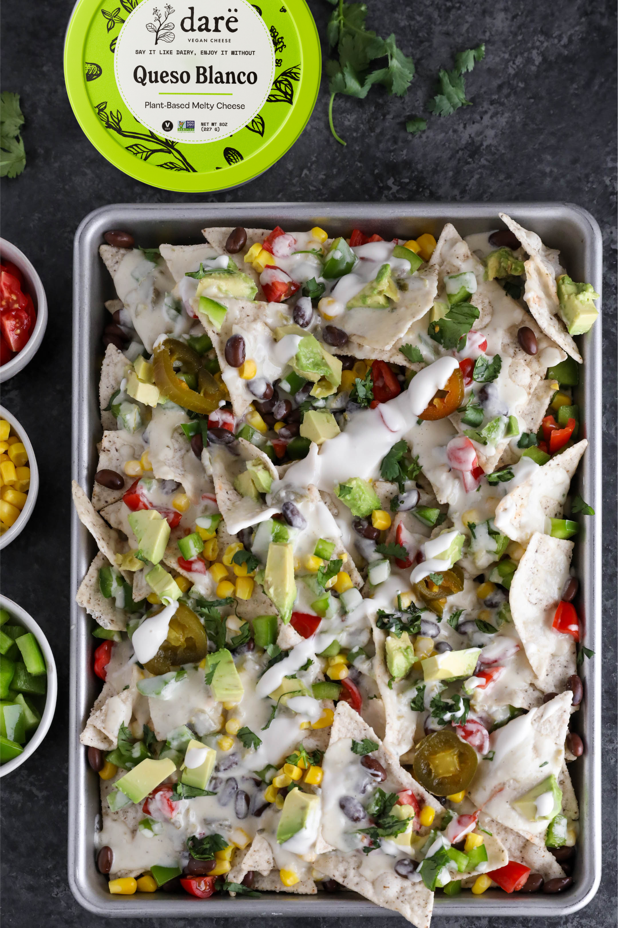 Cheesy Vegan Sheet Pan Nachos