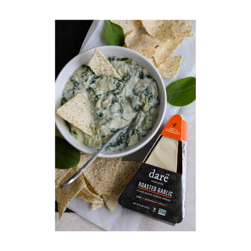 Dairy-free, vegan, spinach artichoke dip