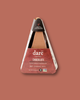 Chocolate cheesecake in 'dare' packaging on brown background