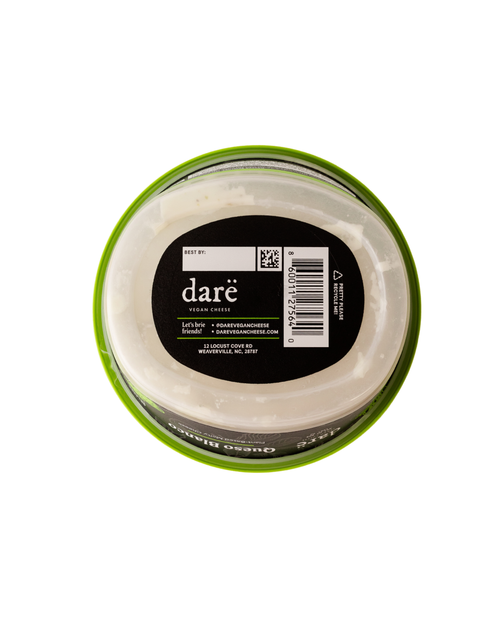 Load image 1 in gallery view. Tub of cheese with a 'dare' label on a white background
