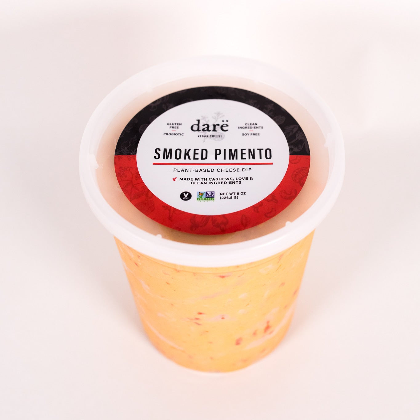 Container of Dare Smoked Pimento cheese on a white background