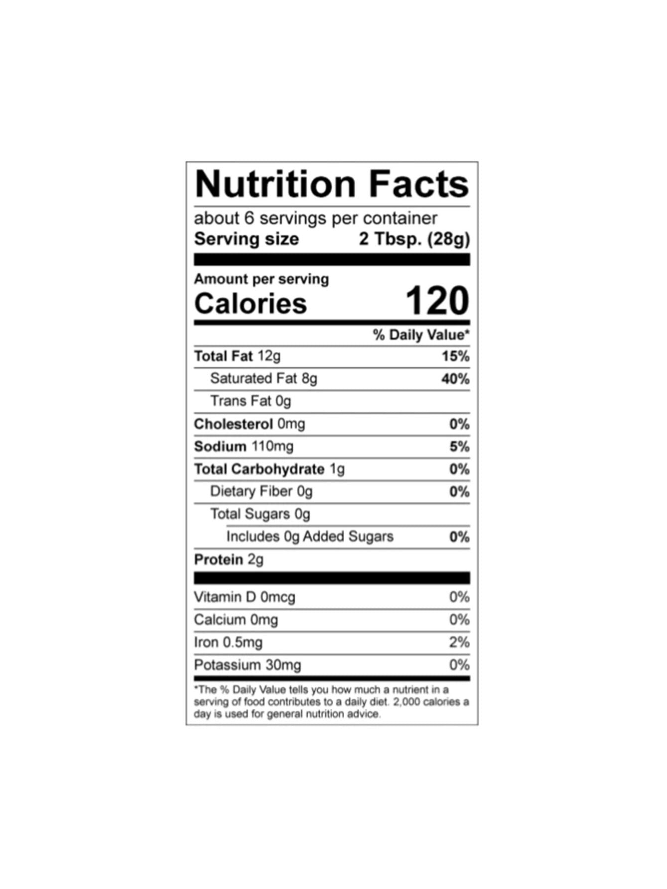 Balasmic Fig Cheese Nutrition Label
