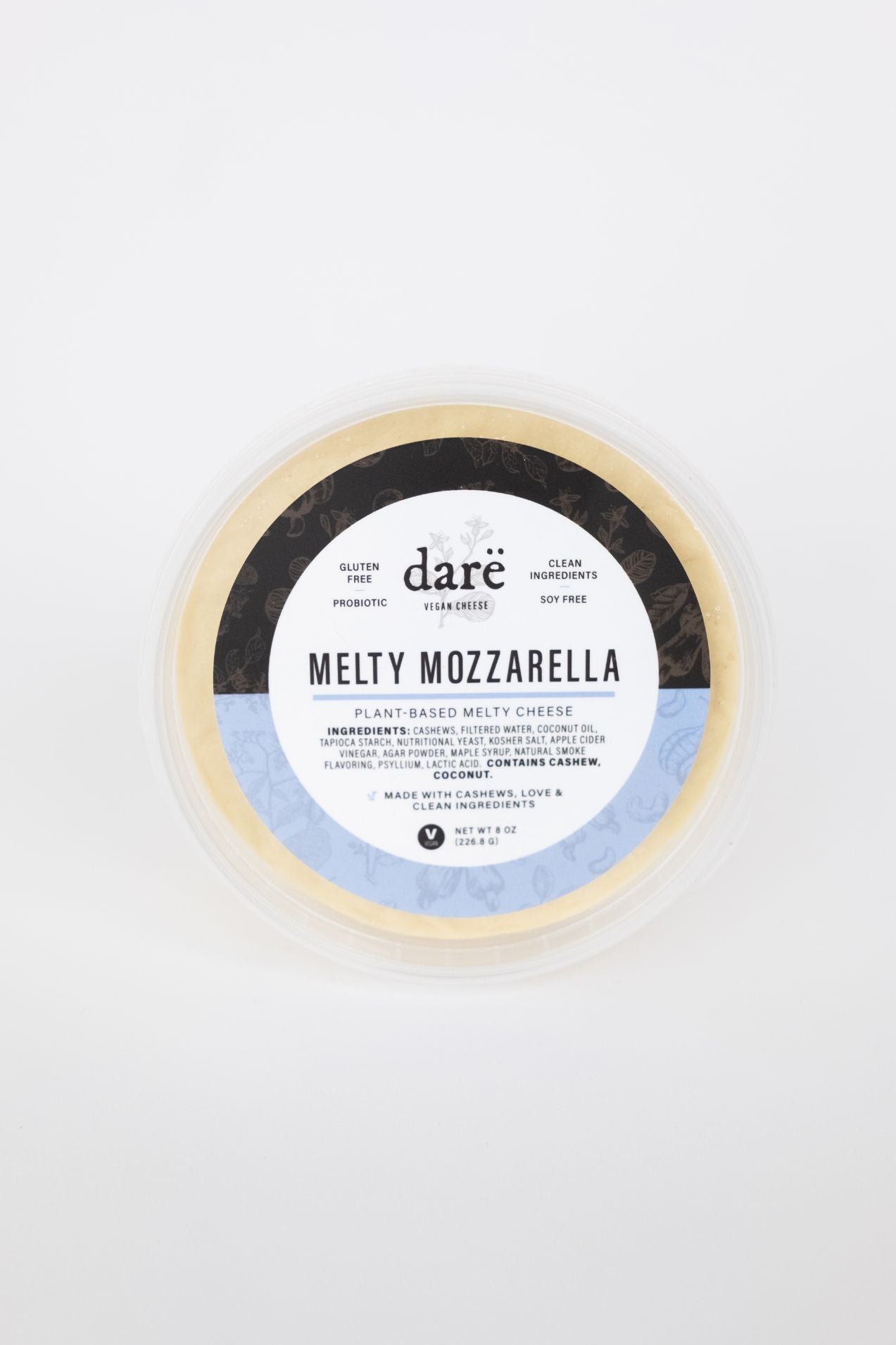 Melty Mozzarella Dairy Free Vegan Mozzarella Cheese Spread Darë Vegan Cheese 8831