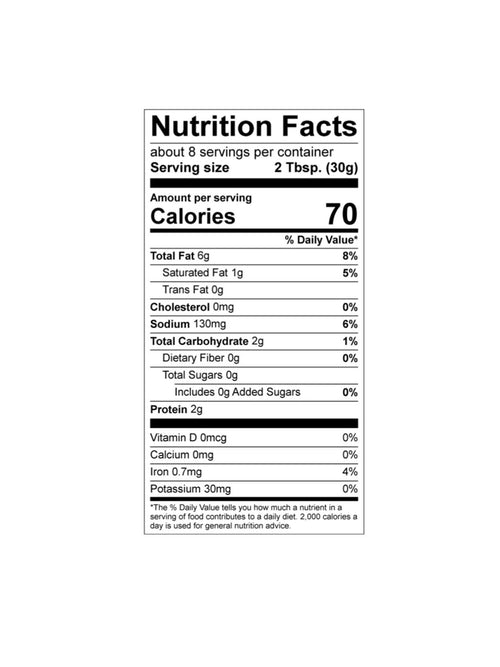 Load image 1 in gallery view. vegan cream cheese cashew nutrition label detailed